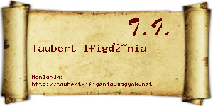 Taubert Ifigénia névjegykártya
